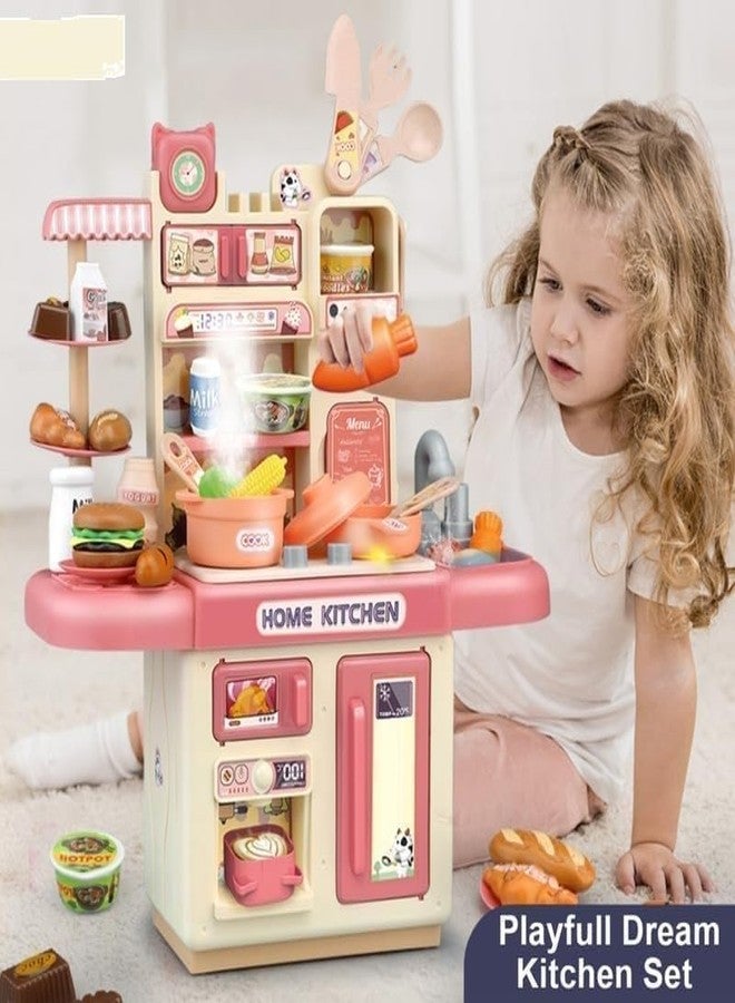 EXOMOON Playing Home Kitchen Set, Interactive Cooking Pretend Play Set for Kids, Includes Mini Utensils, Realistic Kitchen Toys, Toy for Imaginative Play -Multicolor - Image 2